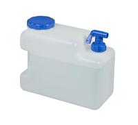Relaxdays Tanica con Rubinetto, Coperchio a Vite del Contenitore, per Acqua Potabile, Volume 12 L, Senza BPA, Bianco
