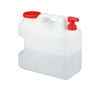 relaxdays Tanica con Rubinetto, Coperchio a Vite del Contenitore, per Acqua Potabile, 20 L, Senza BPA, Rosso/Bianco