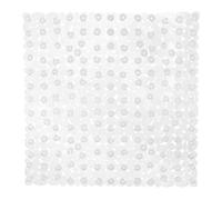 Relaxdays Tappetino Antiscivolo per la Doccia, Effetto Pietre, con Ventose, Lavabile, Quadrato LP 53x53 cm, Trasparente, 1 pz