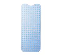 Relaxdays Tappetino Antiscivolo per Vasca da Bagno, Extra Grande, con Vaschette, Lavabile, Misure LxP: 97 x 39 cm, Blu