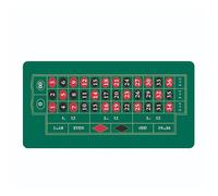 Relaxdays Tappetino da roulet, 60 x 120 cm, con Rotolo, in Gomma Antiscivolo, per Giochi da Casinò