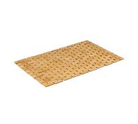 Relaxdays Tappetino in bambù da Bagno, LxP: 60 x 40 cm, Tappeto Antiscivolo per Doccia e Vasca, Arrotolabile, Naturale