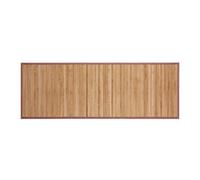 Relaxdays Tappeto in bambù, Resistente all’umidità, Antiscivolo, Bordi in Tessuto, Bagno, 53x152cm, Legno Naturale, Poliestere