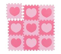 Relaxdays Tappeto a puzzle in 18 parti con cuori