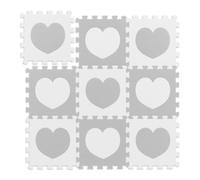 Relaxdays Tappeto a puzzle in 18 parti con cuori