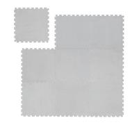 Relaxdays Tappeto a Puzzle per Salotto, Tappetino Morbido con 9 Tasselli, Tassello 30 x 30 cm, EVA e Poliestere, Grigio