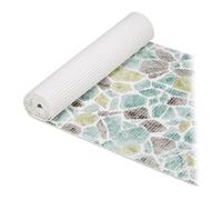 Relaxdays Tappeto da Cucina, Runner Passatoia, PVC Antiscivolo, Tappetino da Tagliare, Bagno & Piscina,65x300,Blu/Bianco
