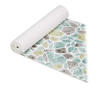 Relaxdays Tappeto da Cucina, Runner Passatoia, PVC Antiscivolo, Tappetino da Tagliare, Bagno & Piscina,65x300,Blu/Bianco