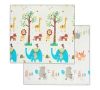 Relaxdays Tappeto per Bambini, Pieghevole e Lavabile, 195 x 175 cm, Atossico, Gommapiuma XPE, Motivo Animali, Colorato, 1 pz