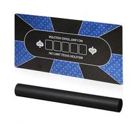 Relaxdays Tappeto da Poker, Tappetino Carte Gioco da Tavolo 120x60cm, Panno Copritavolo Texas Holdem, Impermeabile, Nero, 60% Poliestere 40% Gomma, 120 x 60 cm