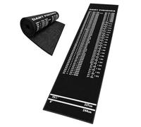 Tappeto freccette Relaxdays, linea di lancio Oche, 60x260 cm, colore | antiscivolo, protezione per pavimenti, poliestere, gomma