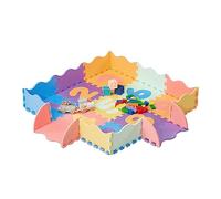 Relaxdays Tappeto Gioco Bambini, Puzzle 34 Tasselli con Numeri, Tappetino per Gattonare, Tappetone con Bordi, Colorato, Gommapiuma, 0,7 m²