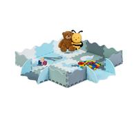 Relaxdays Tappeto Gioco Bambini, Puzzle con 25 Tasselli in Eva, Tappetino per Gattonare, Tappetone con Bordi, Colorato, Gommapiuma, 3x3
