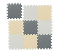 Relaxdays Tappeto Gioco Bambini, Set con 9 Tasselli Puzzle, 30x30 cm, Tappetino in Gomma per Gattonare, Multicolore