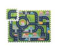 Relaxdays Tappeto gioco puzzle con strade e città