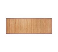 Relaxdays Tappeto in Bambù, Resistente all’Umidità, Antiscivolo, Bordi in Tessuto, Bagno, 61x182cm, Legno Naturale