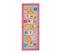 Relaxdays Tappeto per Bambini, Tappetone Animali Disegnati, 179 x 67 cm, Gioco della Campana, Colorato, Poliestere