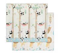 Relaxdays Tappeto per Bambini, Pieghevole e Lavabile, 195 x 175 cm, Atossico, Gommapiuma XPE, Motivo Animali, Colorato, 1 pz
