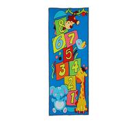Relaxdays Tappeto per Bambini, Tappetone Animali Disegnati, 179 x 67 cm, Gioco della Campana, Colorato