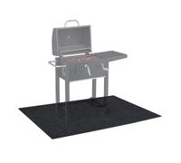 Relaxdays Tappeto per Barbecue, Tappetino Ignifugo, Protezione Pavimento Sotto Grill BBQ, Esterno, 120x100 cm, Antracite