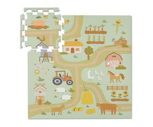 Relaxdays Tappeto puzzle a tema fattoria e animali