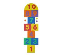 Relaxdays Tappeto Puzzle per Bambini, Tasselli con Numeri, Tappetino per Gattonare, Tappetone Gioco Campana, Colorato, 31x31 cm