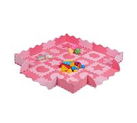 Relaxdays Tappeto Puzzle in 52 parti, in Gommapiuma EVA, Privo di Sostanze Nocive, 1,4 m² circa, con Motivo, Pink/Rosa, Colore, 10037478_113