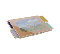 Relaxdays Tavola puzzle inclinabile con 4 cassetti