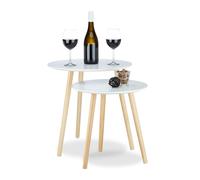 (TG. 47.5 x 47.5 x 47 cm) Relaxdays 10020985_49 Set 2 Tavolini da Salotto, Stile