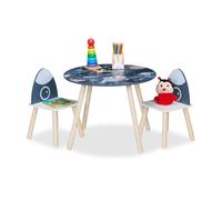 Tavolino Bambini 2 Sedie Set Cameretta Design Dinosauro Arredo Stanza Giochi