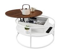 Relaxdays Tavolino con piano alzabile e vano