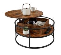 Relaxdays Tavolino con piano alzabile e vano