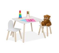 Tavolino Camera Bambini Sedie 2 Posti Sgabelli Tavolo Gioco Cameretta Bimbi Set