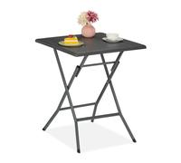 Relaxdays Tavolino da giardino in rattan grigio