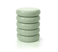 Relaxdays Tavolino e Sgabello Bubble, Design Decorativo, HxD: 45x31 cm, Metallo, Salvia