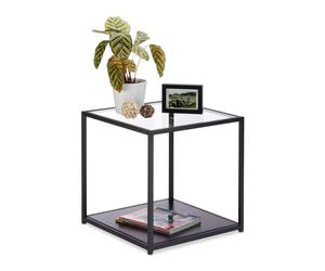 Relaxdays Tavolino in vetro a 2 ripiani da salotto