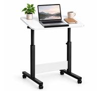 Relaxdays Tavolino laptop regolabile con ruote