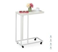 Relaxdays Tavolino minimal da divano a forma di C
