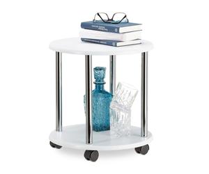Relaxdays Tavolino mobile a 2 ripiani