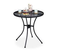 Tavolino nero con buco per l'ombrello Tavolo rotondo da giardino 130 kg 6,2 kg