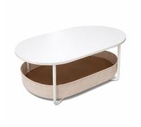 Relaxdays Tavolino ovale con contenitore