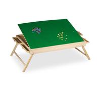 Relaxdays Tavolino per puzzle con 4 cassetti