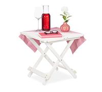 Tavolino pieghevole in legno bianco Tavolo da campeggio 10 kg 2,9 kg Bianco