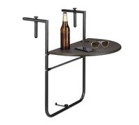 Relaxdays Tavolino rotondo da appendere al balcone