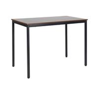 Tavolo da Pranzo Relaxdays, per 4 Persone, HLP: 76x110x60 cm, Fino a 80 kg, Effetto Rovere/Nero