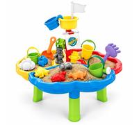 Relaxdays Tavolo d'acqua bambini 3 scomparti