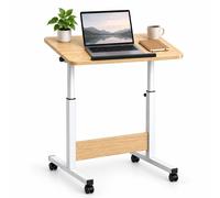 Relaxdays Tavolo laptop regolabile con rotelle