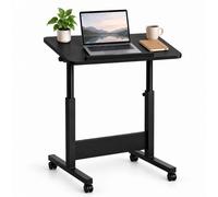 Relaxdays Tavolo laptop regolabile con ruote