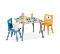 Set cameretta bambini Tavolino colorato con sedie Multicolore 2 sedie 4 posti