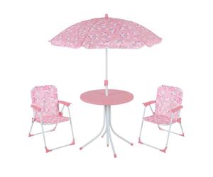 Relaxdays Tavolo per bimbi con ombrellone e sedie
